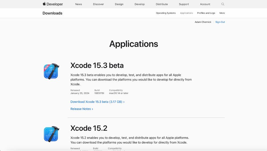 Xcode download