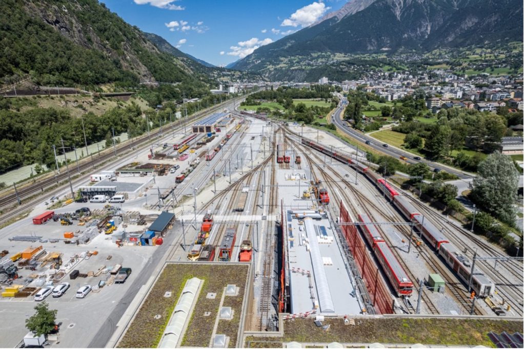 Matterhorn Gotthard Railway Depot in Glisergrund, Valais (VS)