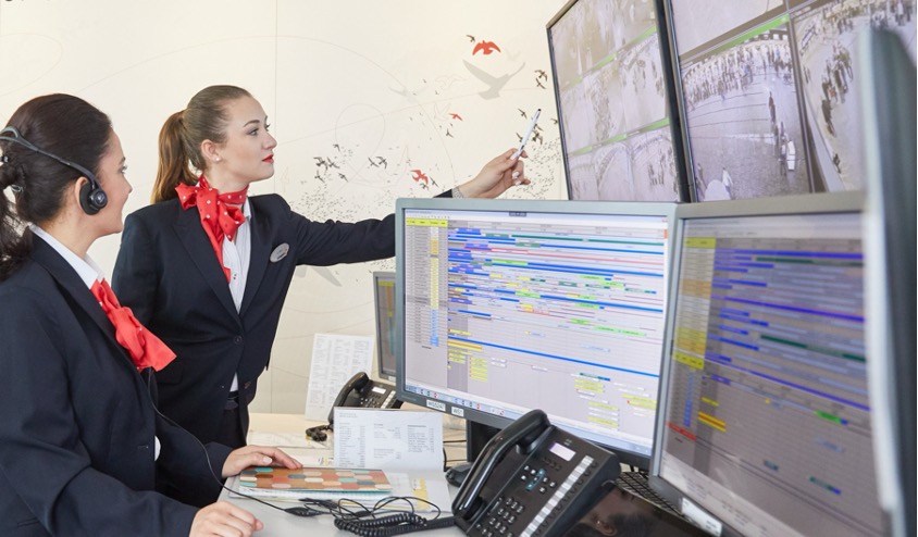 Swissport employees managing operational tasks using their core business applications