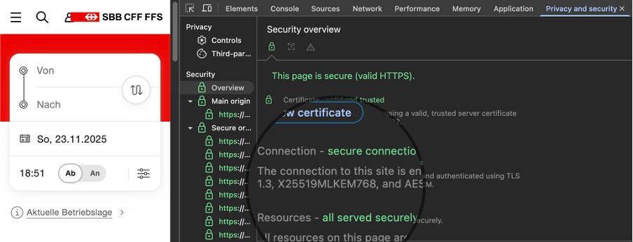 Google Chrome Verbindung via Amazon Cloudfront