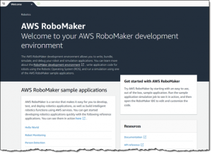 AWS RoboMaker’s sample applications available with one-click in AWS Cloud9