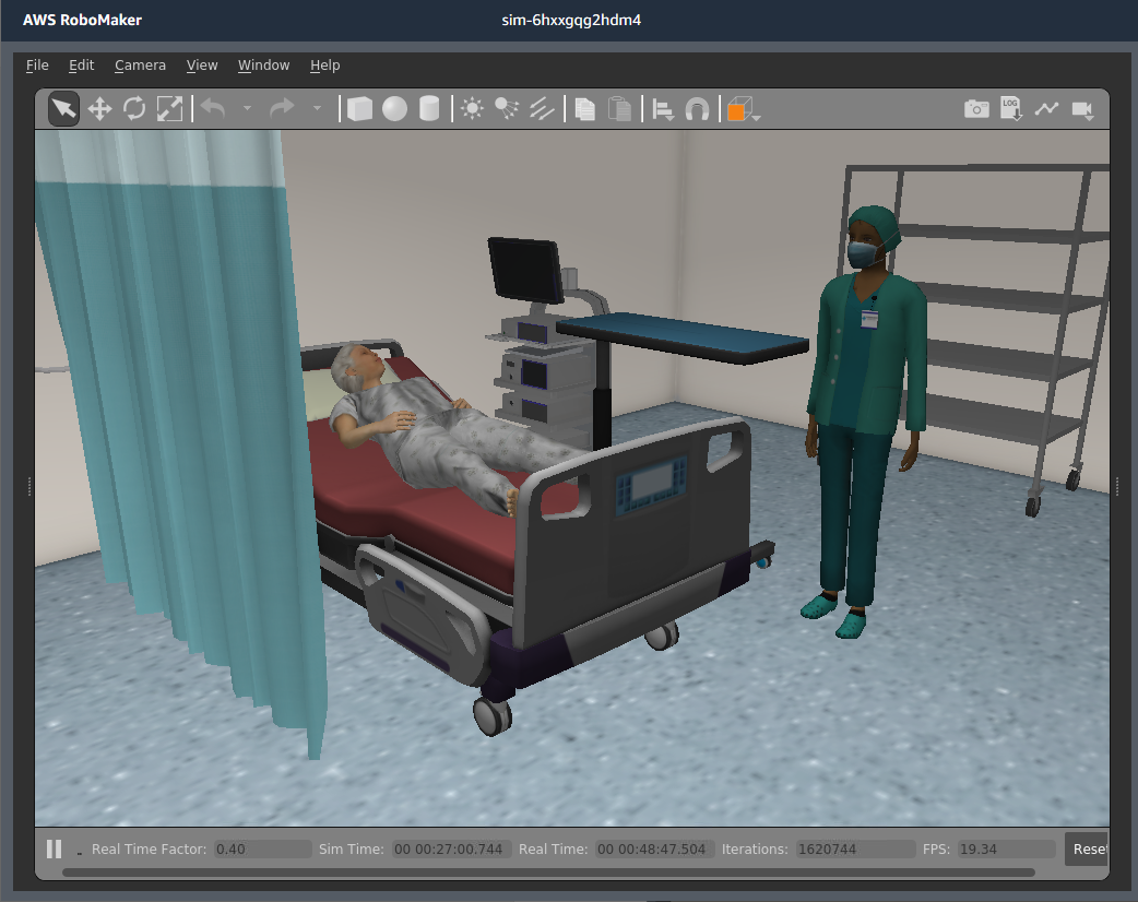 Figure 3: Patient room and hospital staff