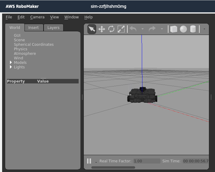 Hello World Sample Application Running in AWS RoboMaker