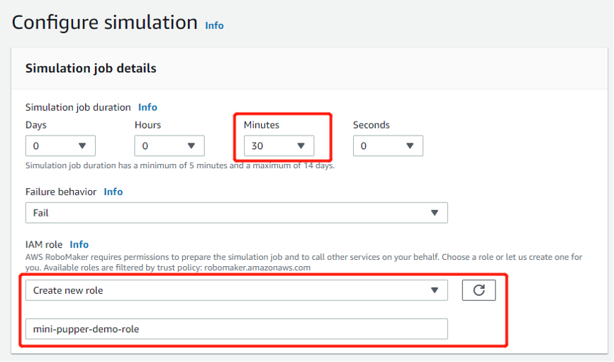 Simulation job details page