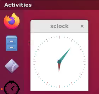 A clock show on virtual desktop