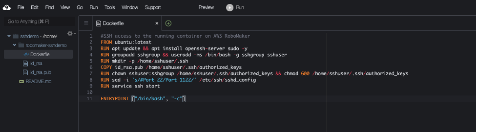 Figure 2: Create Dockerfile