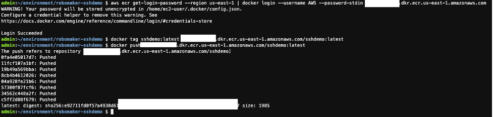 Figure 5: Push Docker image to the ECR repository