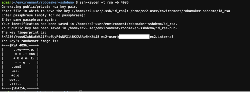 Figure 1: Create SSH public and private key