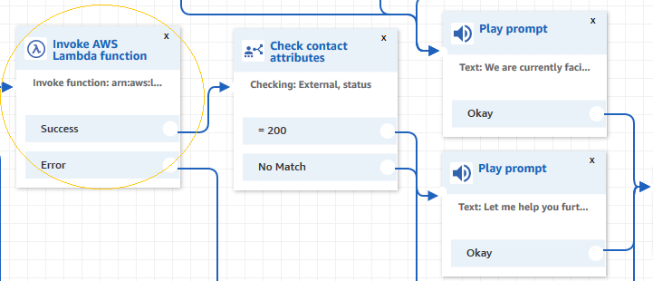 Second Lambda function in Contact Flow