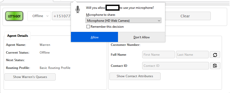 Microphone access