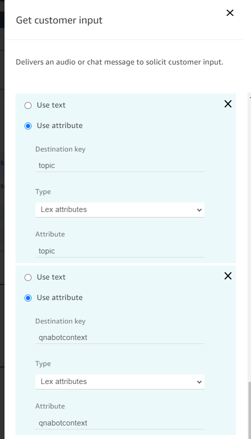 Setting Lex session attributes