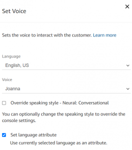 Set Voice Block