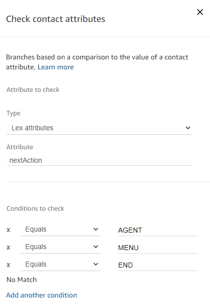 Check contact attributes