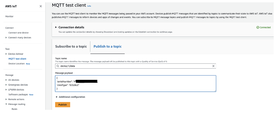 Request service using Amazon Connect and AWS IoT | AWS Contact Center