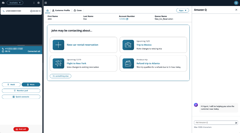 Step-by-step guides for Amazon Connect