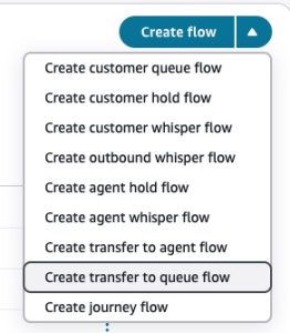 Figure 7: Create transfer to queue flow
