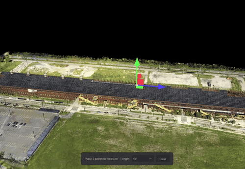 Figure 4: Gaussian Splat of above construction site using metrically grounded point cloud