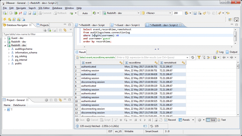 redshift substring