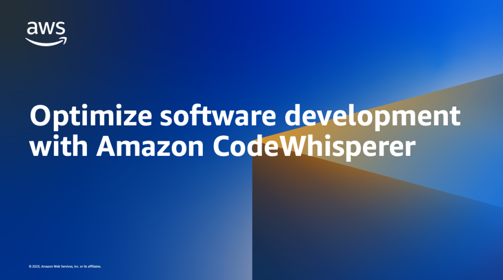 Optimize software development with Amazon CodeWhisperer