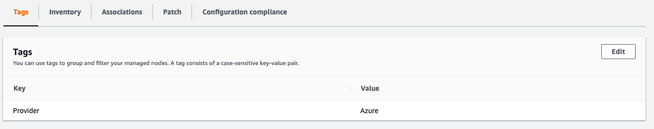 Managed instances tag