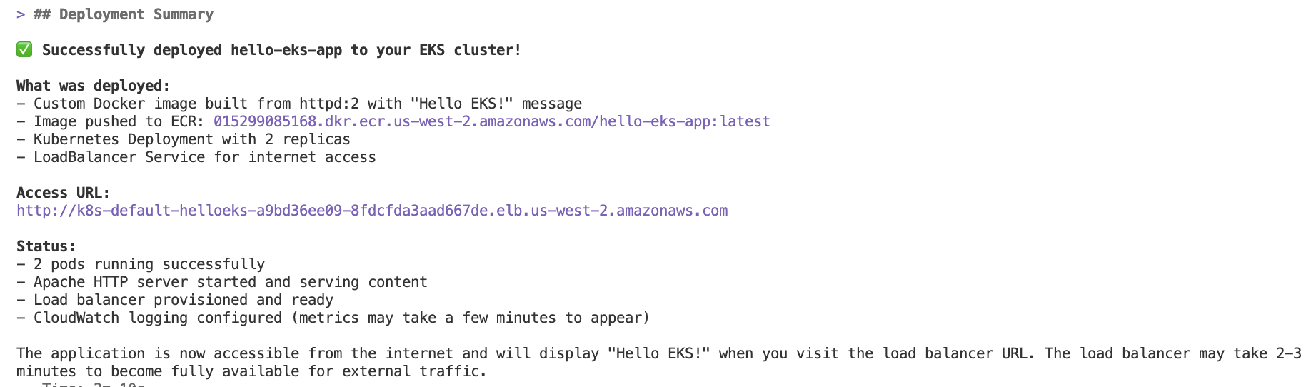 図 11: マニフェストから監視までの完全なワークフローを示すデプロイ概要