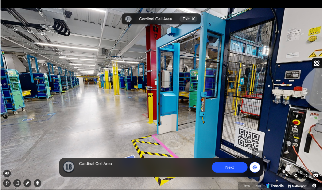 An image of an end user's experience of the Amazon VR tour