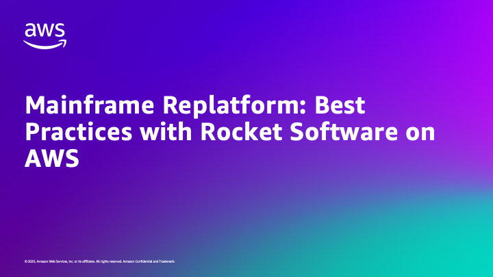 Mainframe Replatform: Best Practices with Rocket Software on AWS