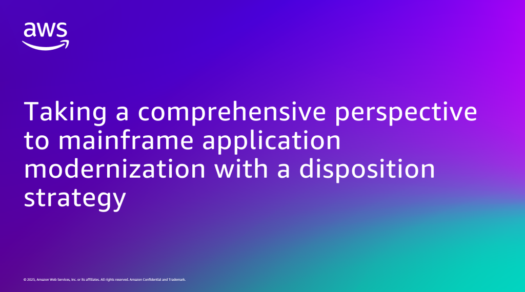 Taking a comprehensive perspective to mainframe application modernization with a disposition strategy