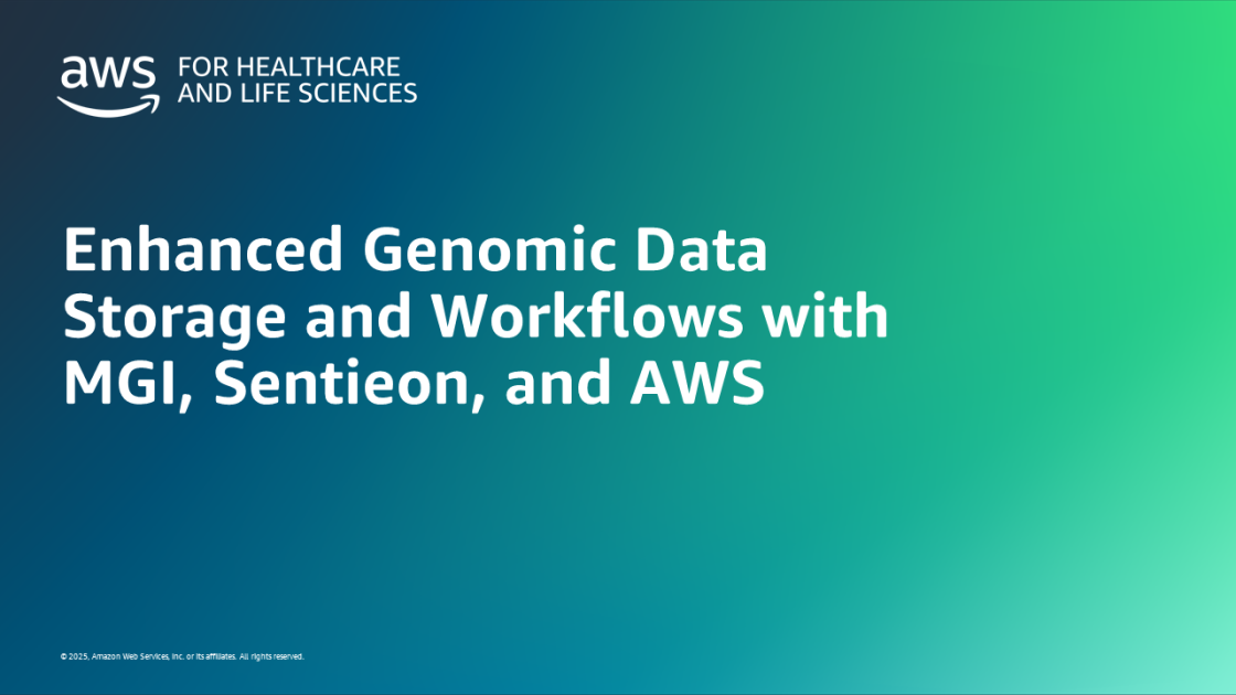 MGI、Sentieon、AWS で強化するゲノムデータストレージとワークフロー | Amazon Web Services