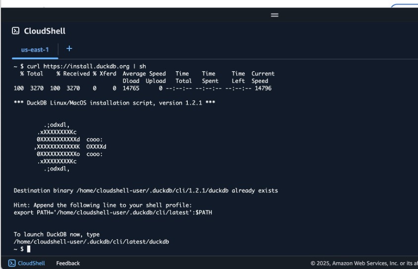 Figure 10_Launching DuckDB latest package