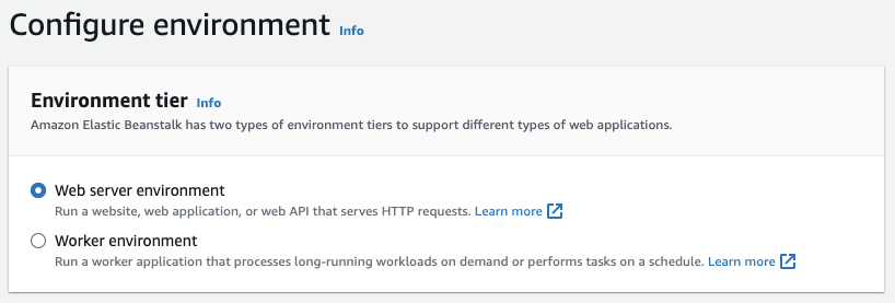 Figure 3: Configure environment