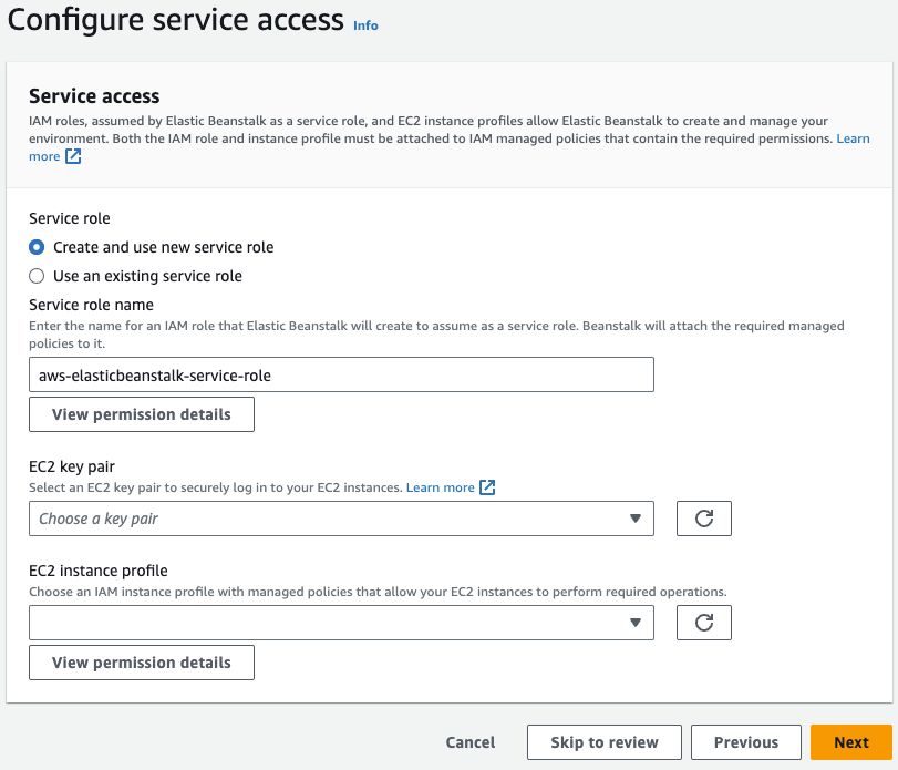 Figure 8: Configure Service Access