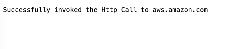 Figure 9: A successful API call