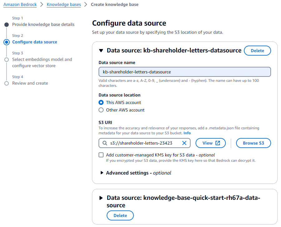 Figure 5: Configure data source