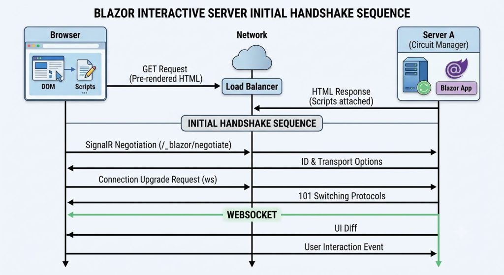 Blazor Server Initial Handshake Sequence