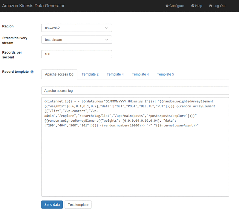 sample data generator