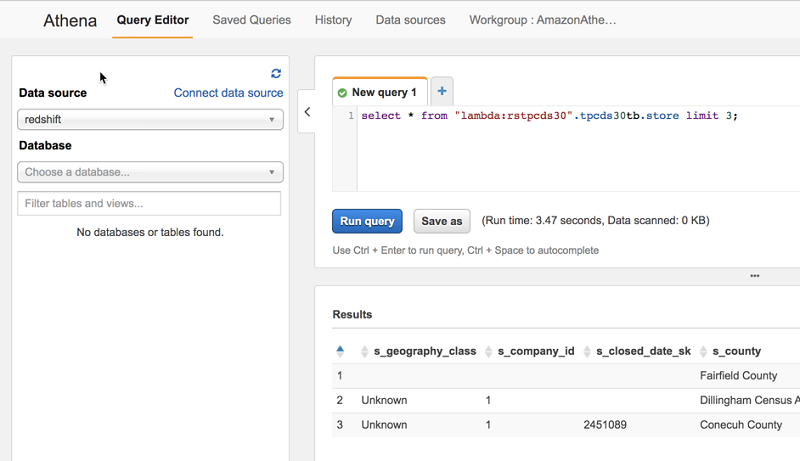 aws athena vs redshift