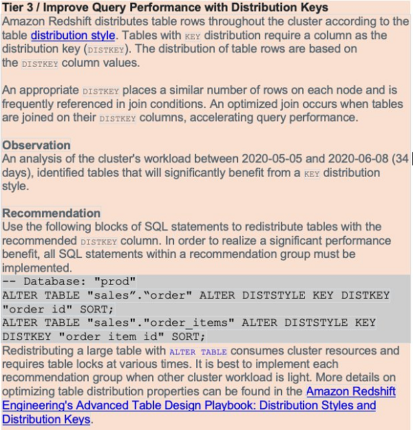 redshift sortkey and distkey