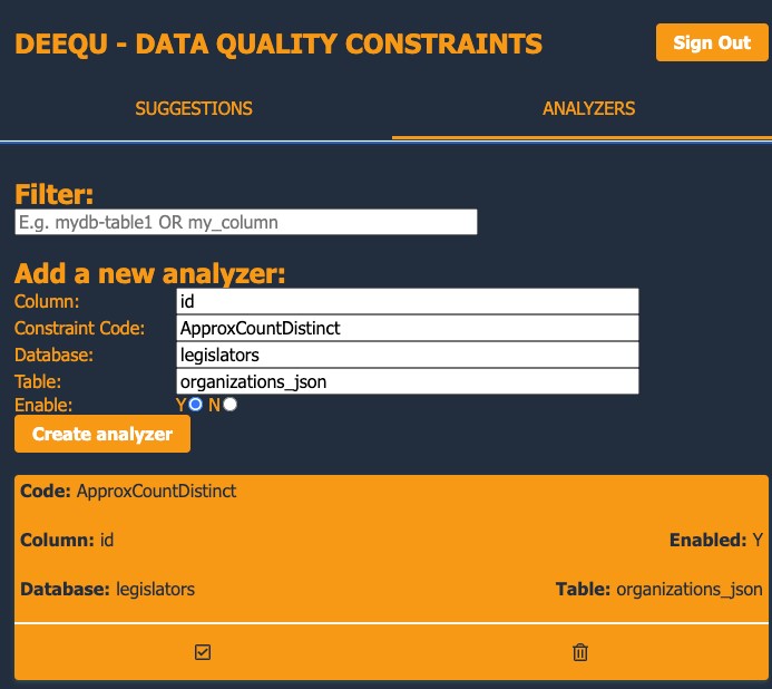 In the following screenshot, we add an ApproxCountDistinct metric on an id column.