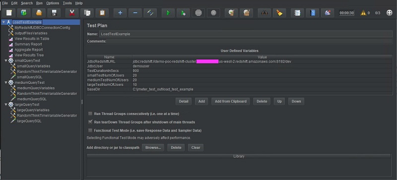 The baseDir variable is actually a variable that is intended to be embedded in other variables, rather than directly referenced by other test components. 