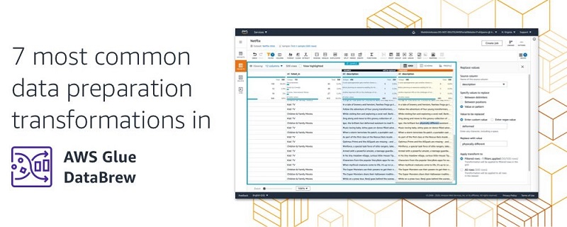 This blog covers use case based walkthroughs of how we can achieve the top 7 among those transformations in AWS Glue DataBrew.