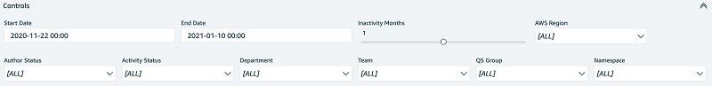 Create controls based on the parameters.