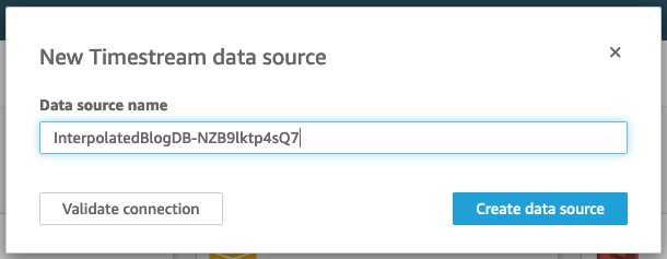 Choose Create data source.