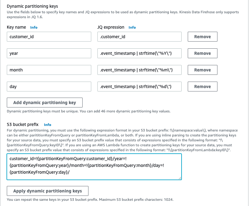 Kinesis Data Firehose supporting Amazon S3 4