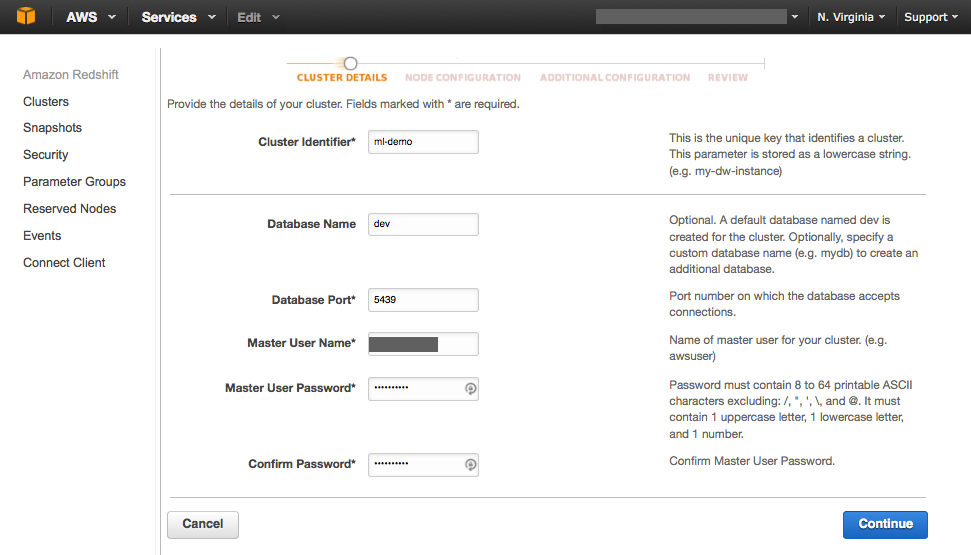 Naming the cluster