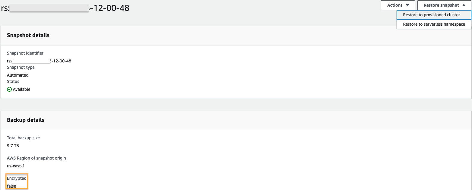 Accelerate resize and encryption of Amazon Redshift clusters with