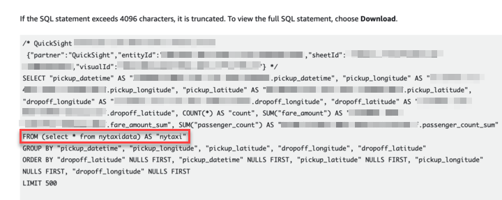 SQL from performance insight, unoptimized SQL inner query without where clause