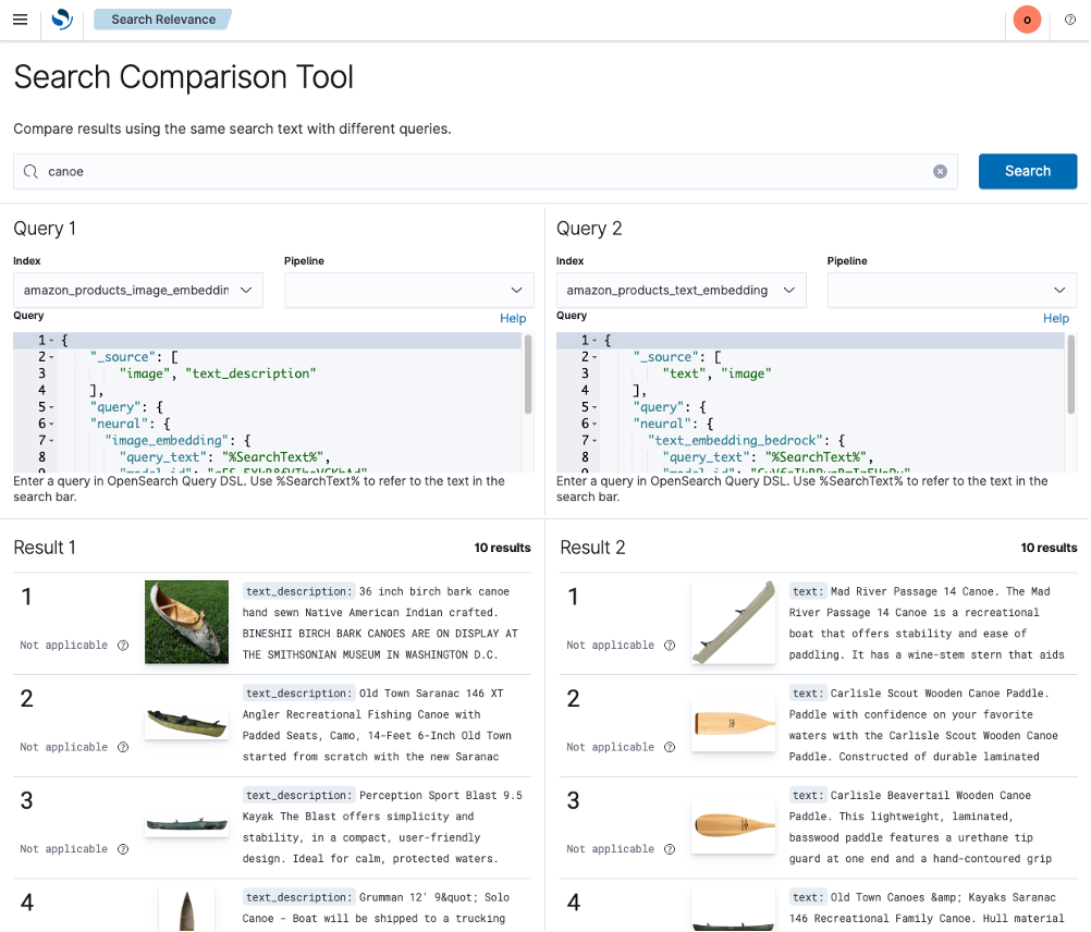 Search Comparison Tool