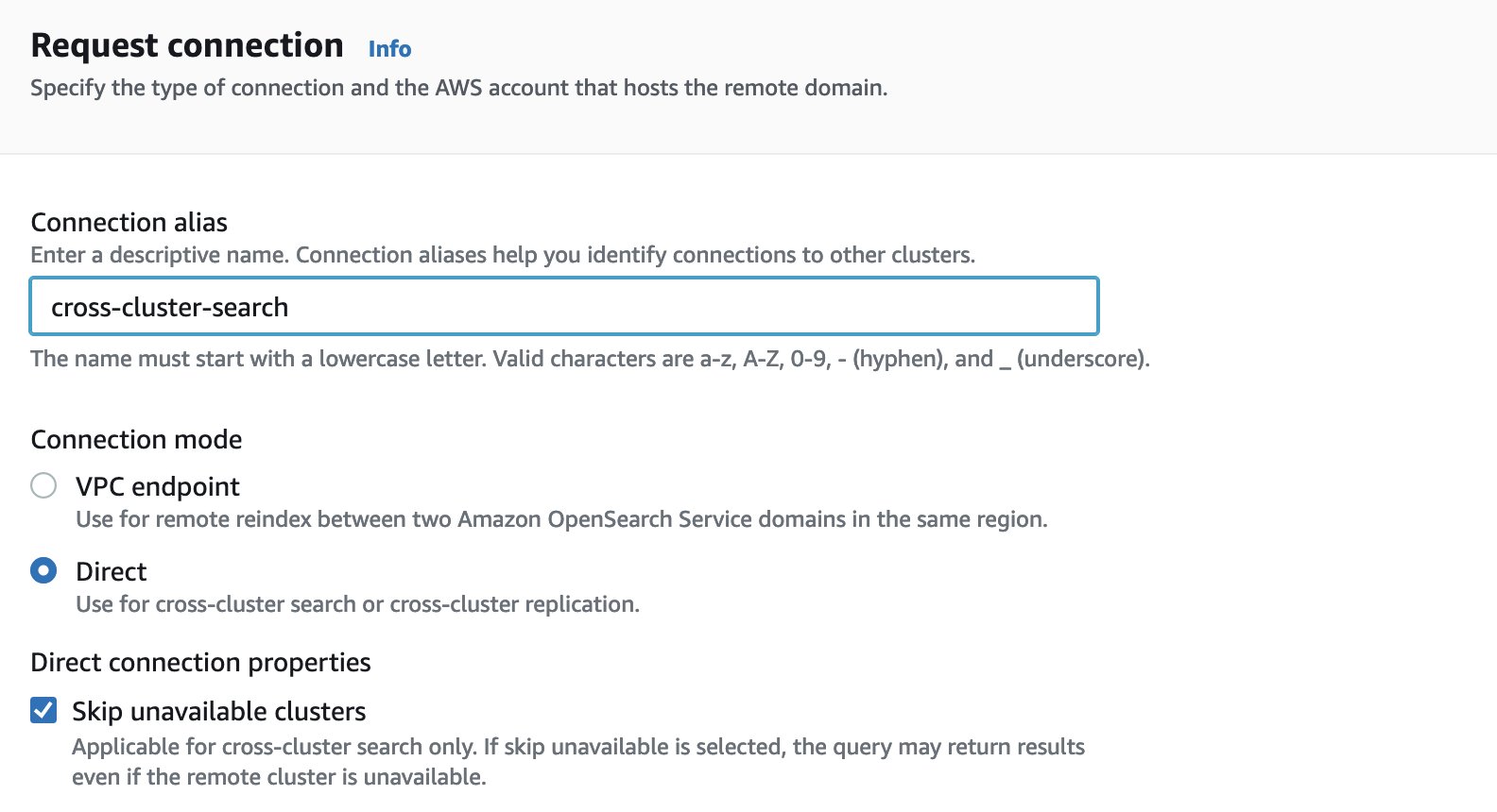 Cross-cluster search feature