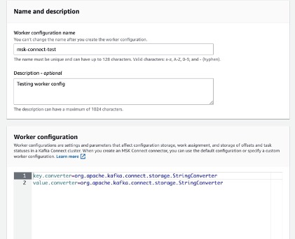 MSK Connect Worker Configuration